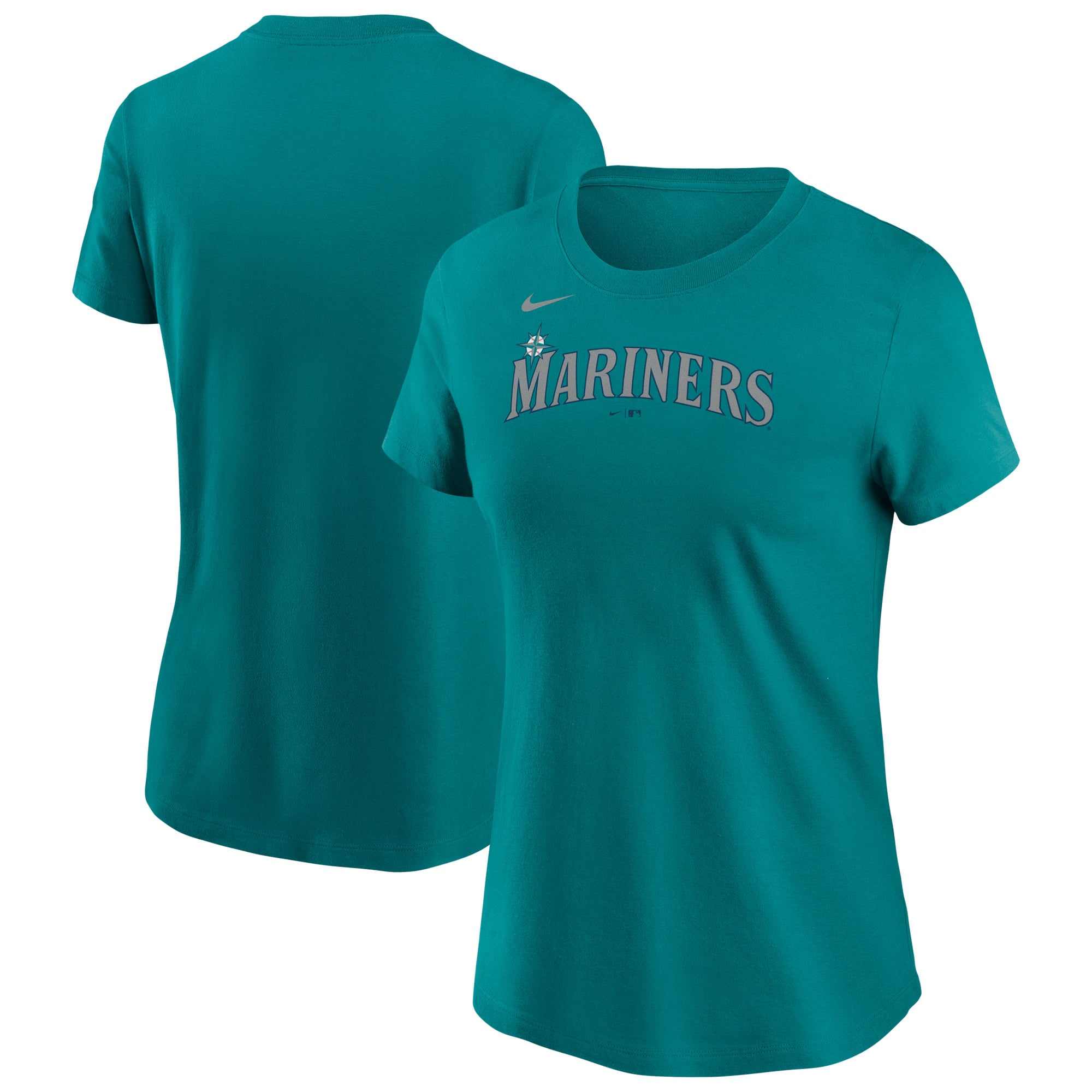 Women's Nike Teal Seattle Mariners Wordmark T-Shirt